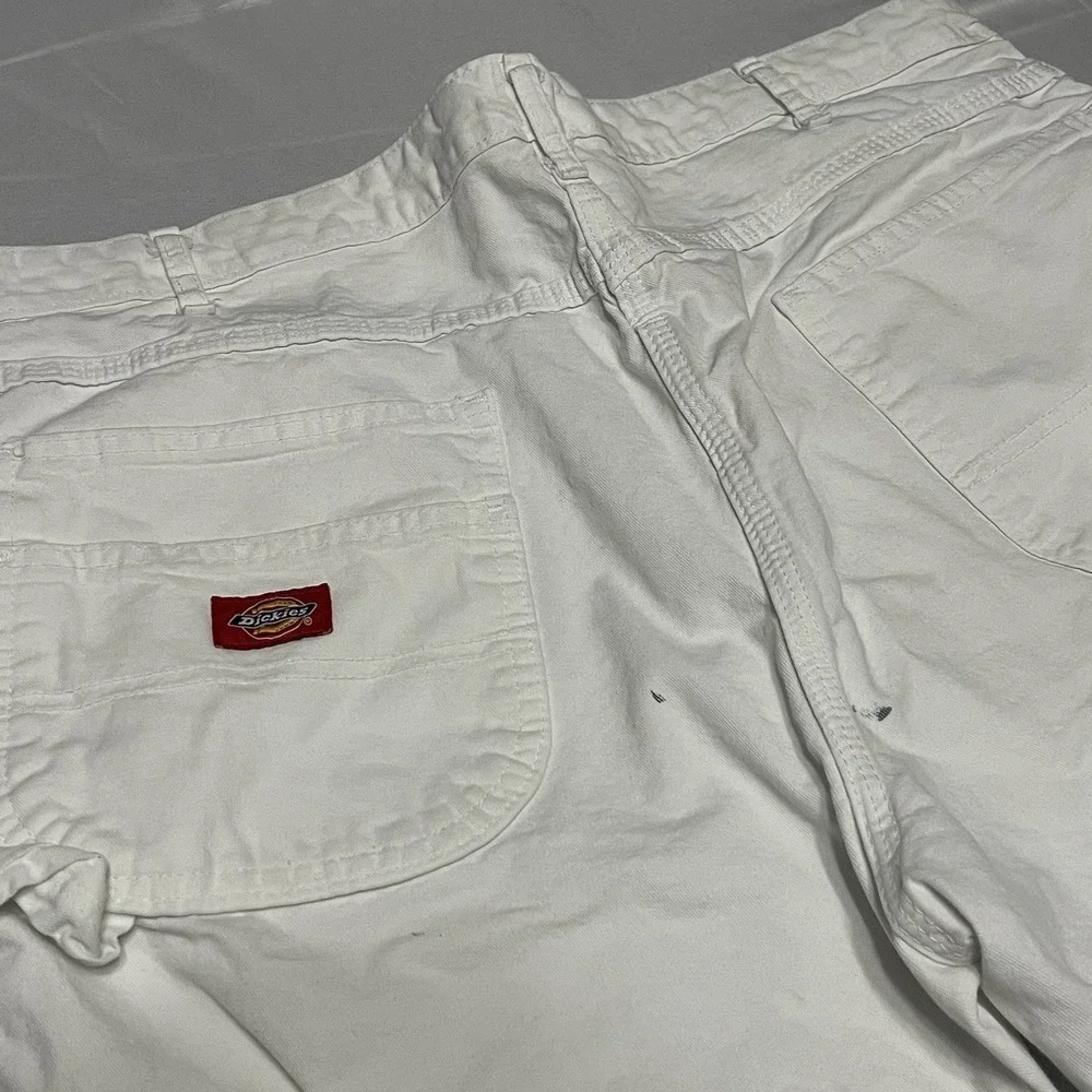 Dickies Shorts Mens 36 White Painters Canvas Carpenter Distressed Y2K Skate